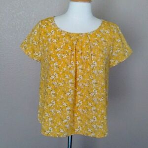 IJOAH | Womans Floral Short Sleeve Blouse | Small |